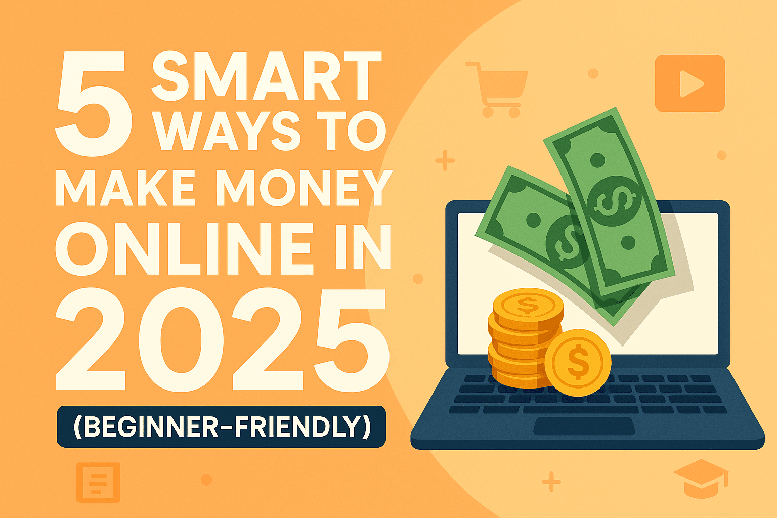 5 Smart Ways to Make Money Online in 2025 (Beginner-Friendly)